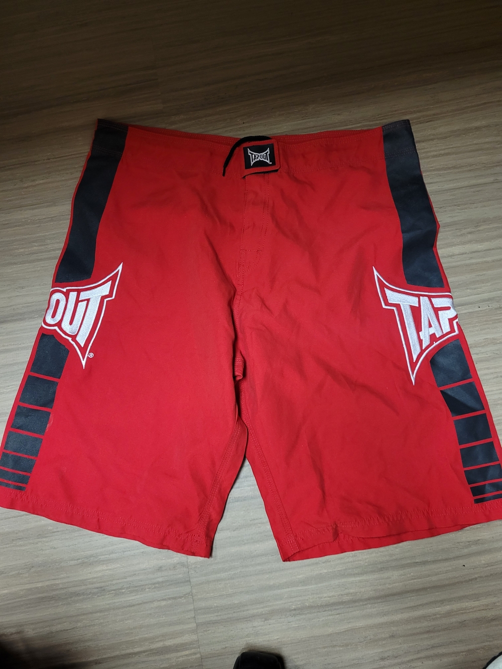 Tapout Red and Black Athletic Fight Shorts